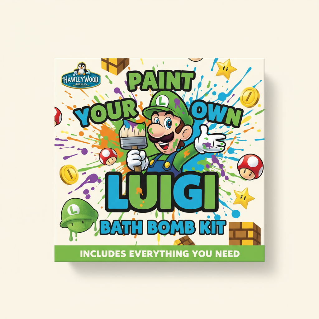 ๐จ Paint Your Own Luigi Bath Bomb Kit | DIY Craft Activity with Surprise Toy & Color Burst!