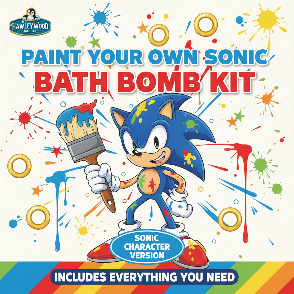 π¨ Paint Your Own Sonic the Hedgehog Bath Bomb Kit | DIY Craft Activity with Surprise Toy