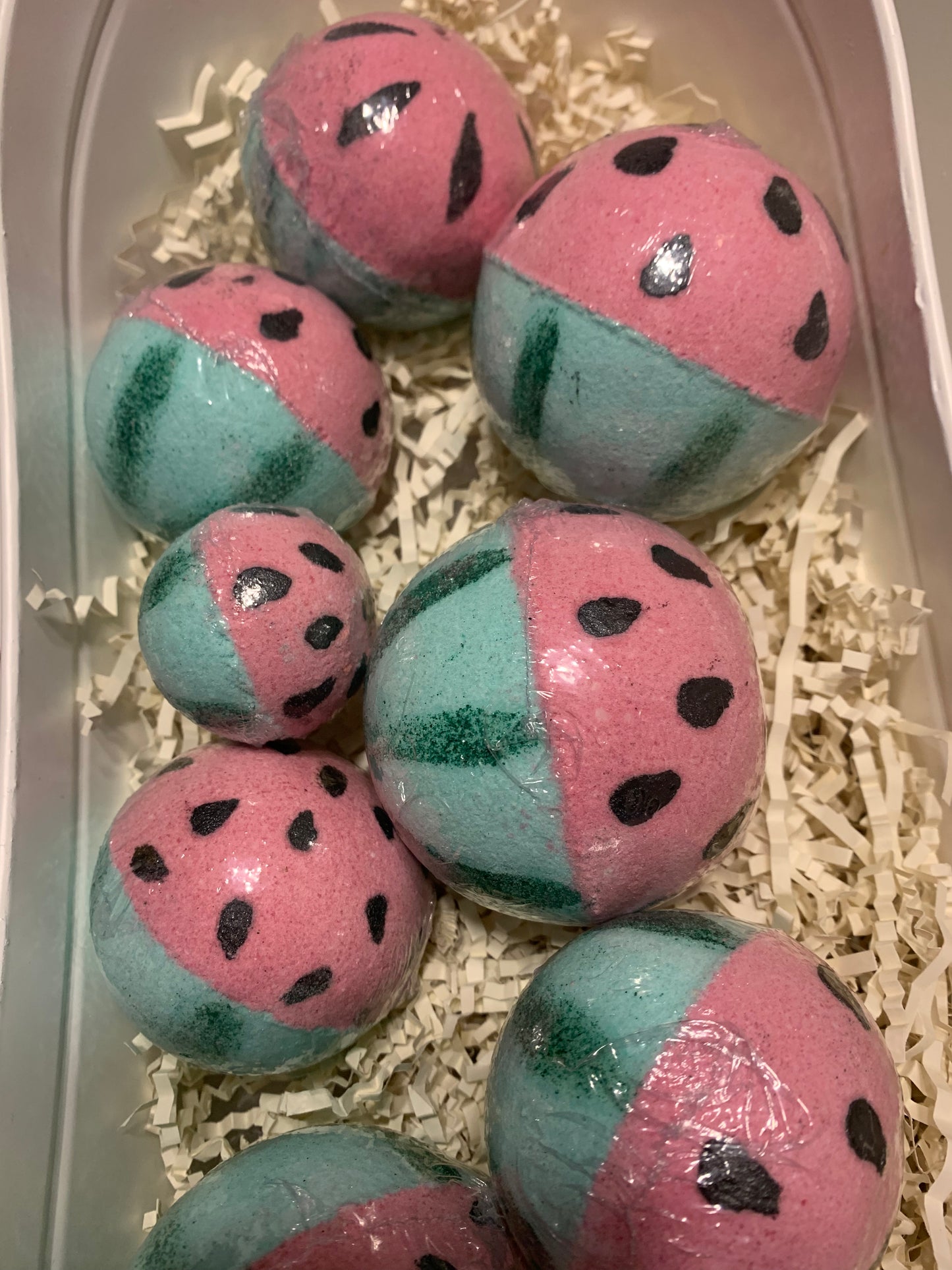 Watermelon Sugar Bath Bomb | Surprise Charm Necklace Inside!