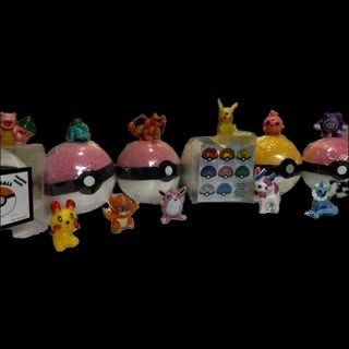 Pokéball Bath Bomb with blind surprise figure toy inside!