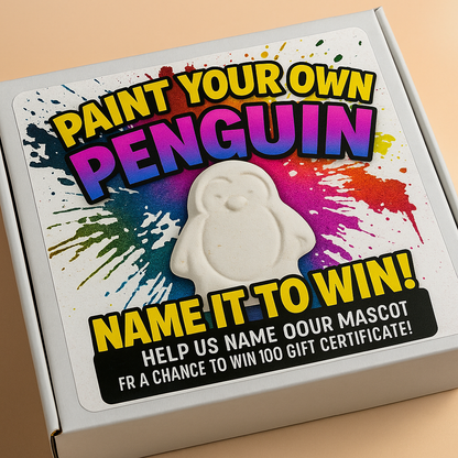 Paint Your Own Penguin Kit(FREE with $25 Purchase) (Limited Edition – Includes Entry to Win a Prize!)