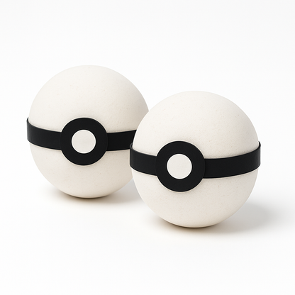 Pokemon Pokéball Bath Bomb with hidden figure inside!