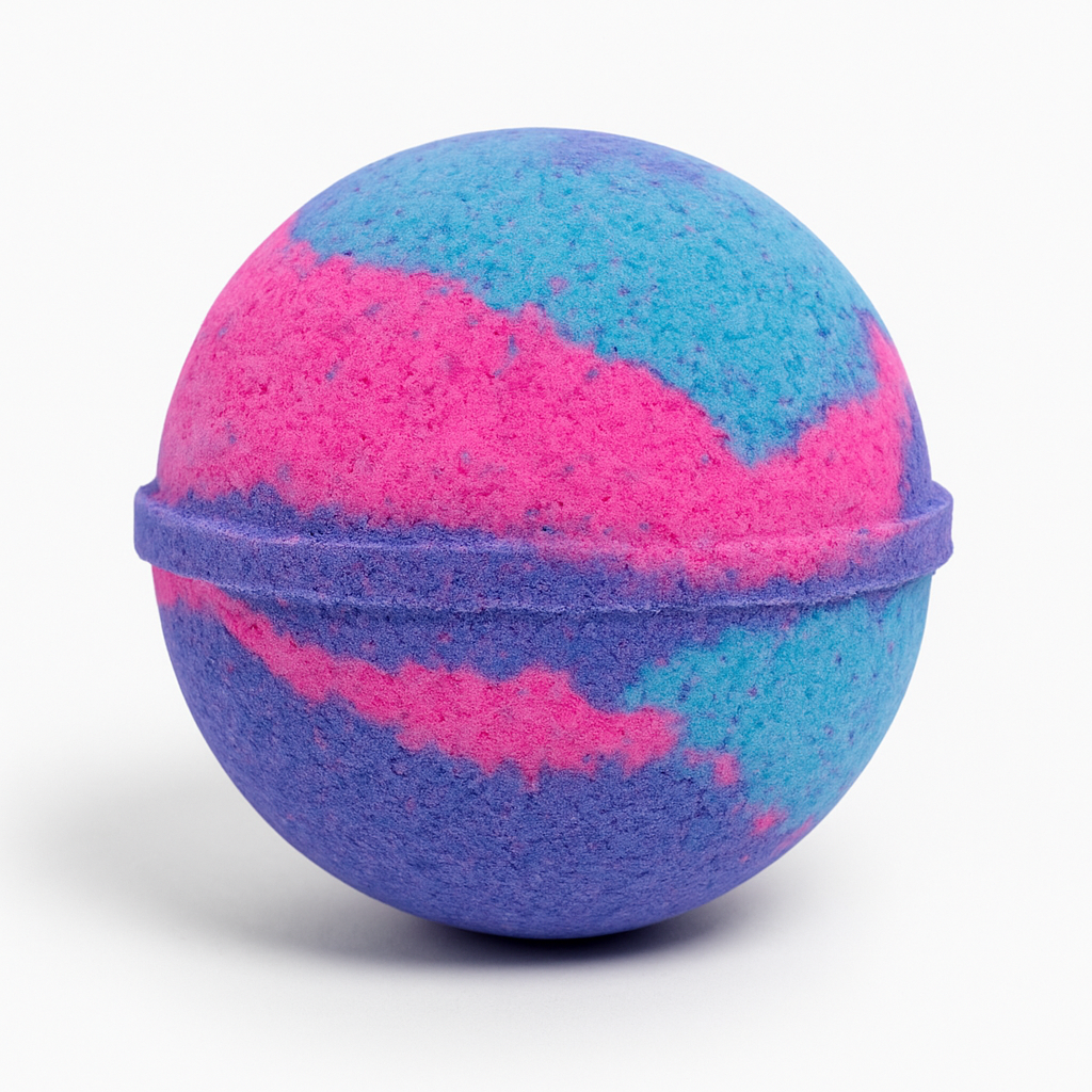 Blue RAZZ Raspberry Pink and Blue Hydrating Scented Bath Bomb!
