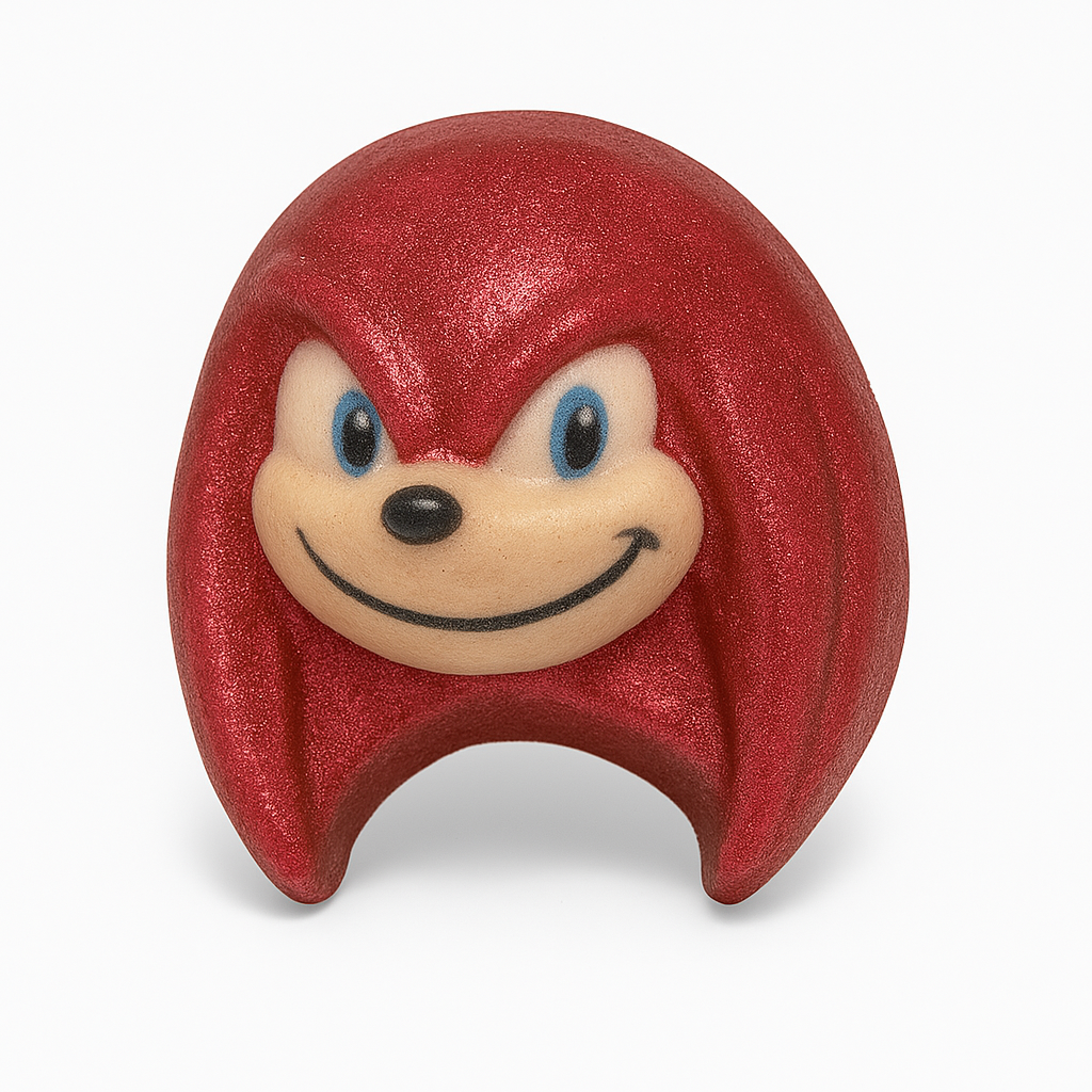 Knuckles the Echidna Character Bath Bomb from Sonic, with surprise inside!