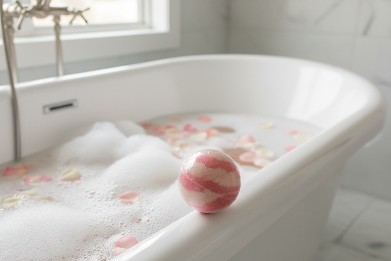 Bath bomb lifestyle shot