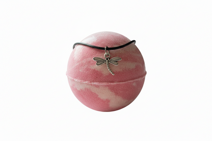 Strawberry Cream Bath Bomb – 6.5 oz | Hidden Charm Necklace Inside