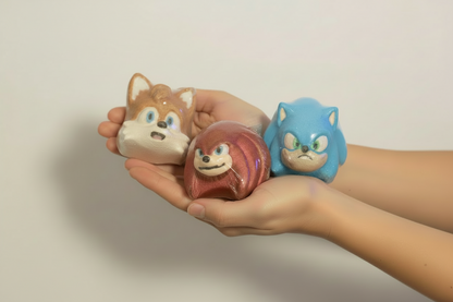 Sonic & Friends 4-Piece Bath Bomb Gift Set — With Toys + Surprise Bath Art!