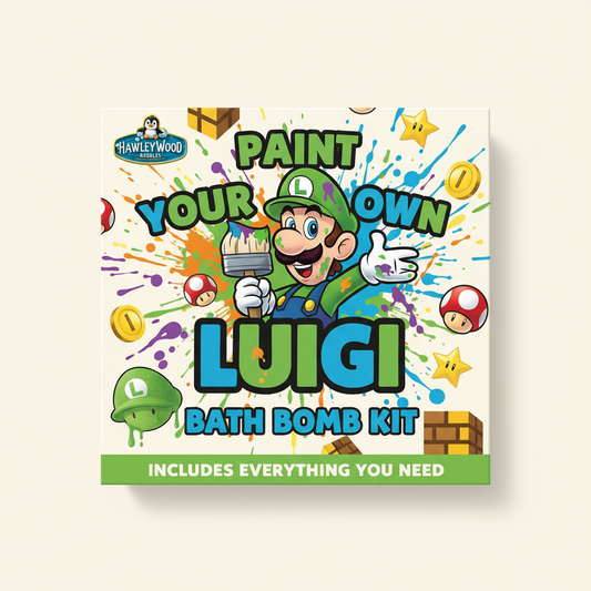 🎨 Paint Your Own Luigi Bath Bomb Kit | DIY Craft Activity with Surprise Toy & Color Burst!