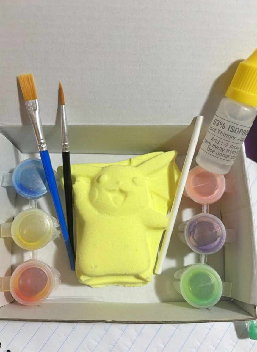 Paint Your Own Pikachu Bath Bomb Kit - Full Body