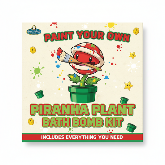 🎨 Paint Your Own Piranha Plant Bath Bomb Kit | DIY Craft Activity with Surprise Toy & Color Burst!