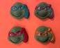 Turtle Fighters Team Ninjas who love Pizza Bath Bomb containing surprise toys
